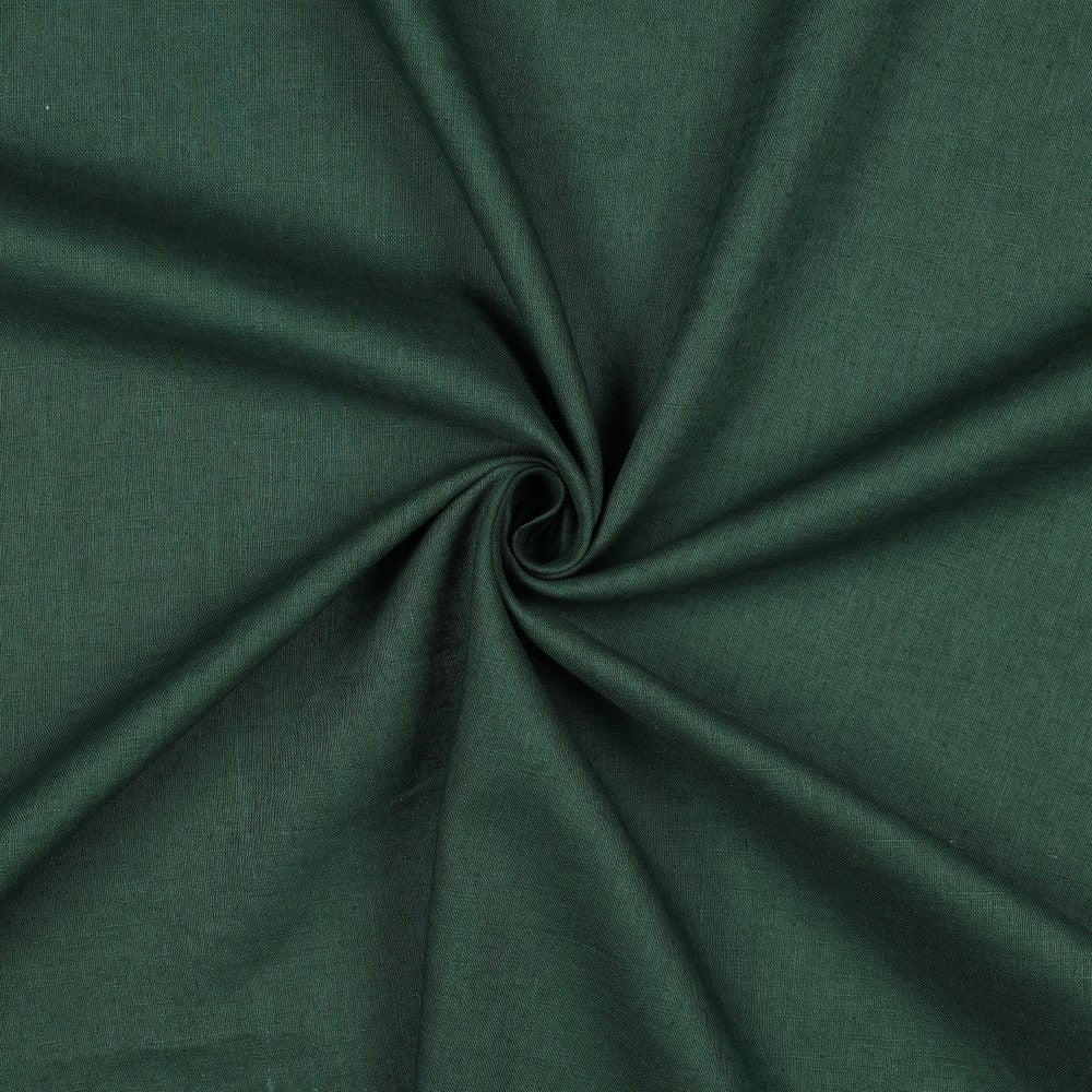Breeze LIGHT Forest Green - Enzyme Washed Linen Fabric