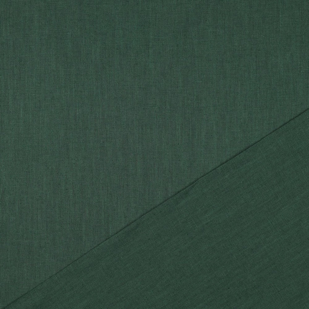 Breeze LIGHT Forest Green - Enzyme Washed Linen Fabric