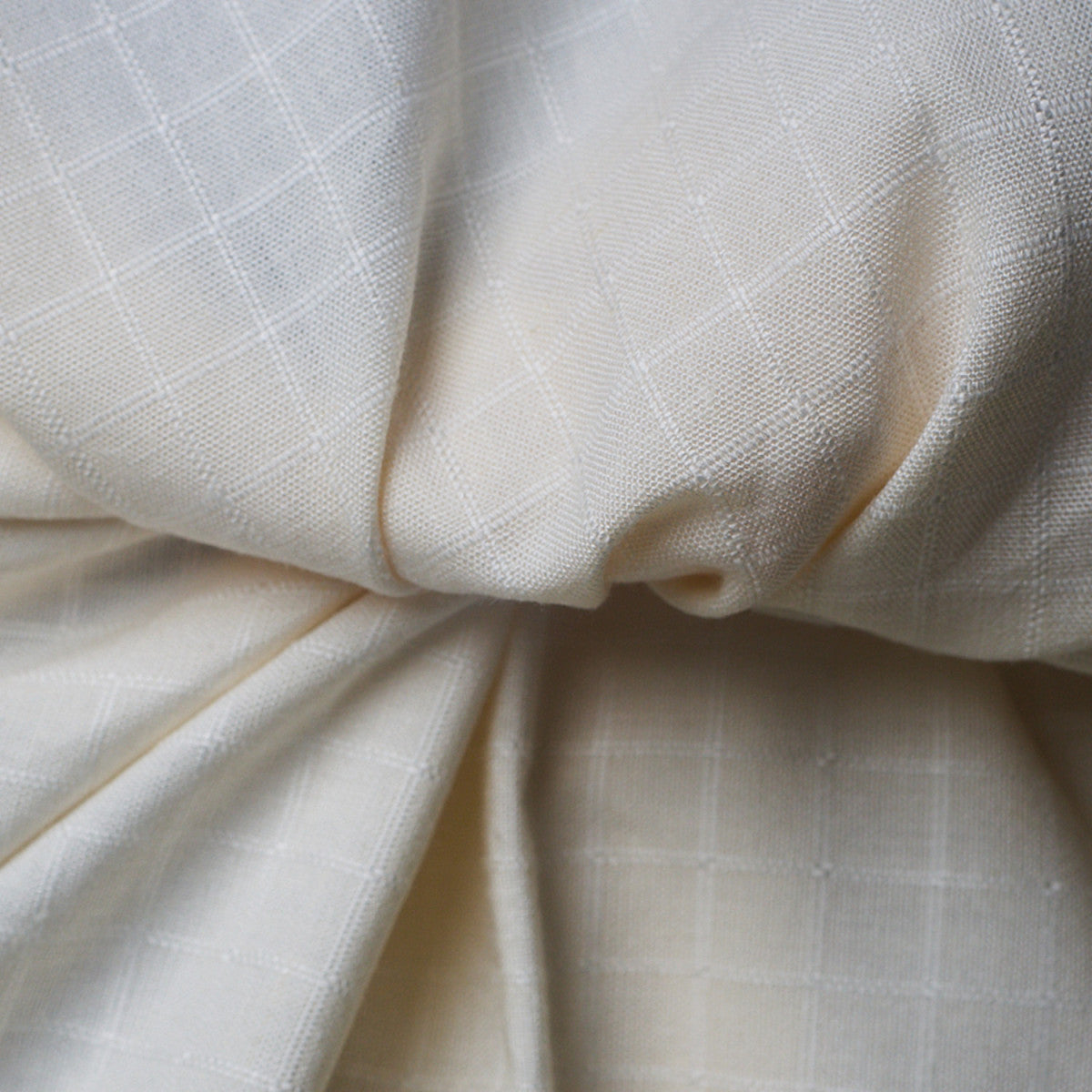 Atelier Brunette - Little Tile in Off-White Viscose Linen Blend Fabric