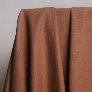 Atelier Brunette - Little Tile in Pecan Pie Viscose Linen Blend Fabric