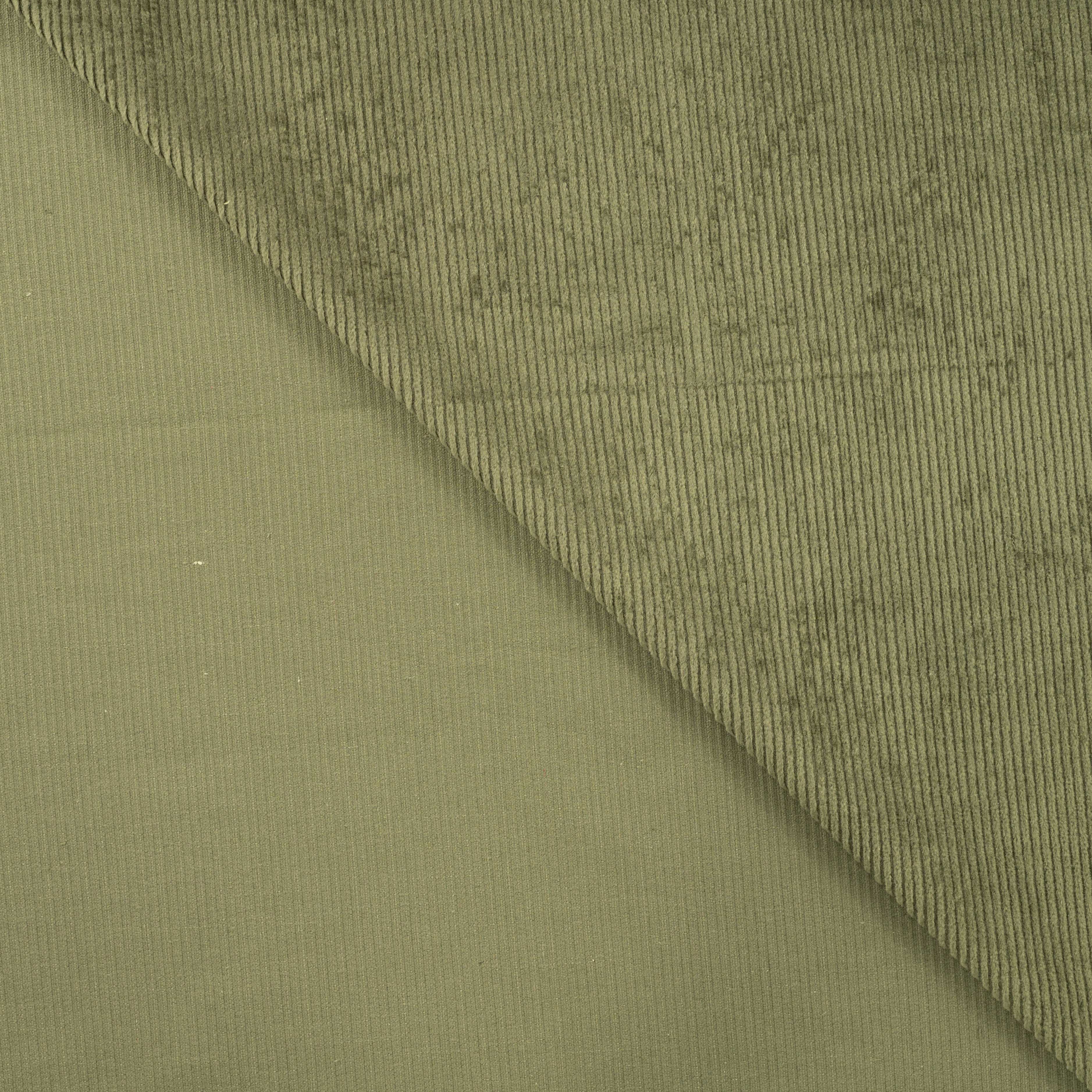 Washed Corduroy in Army Green