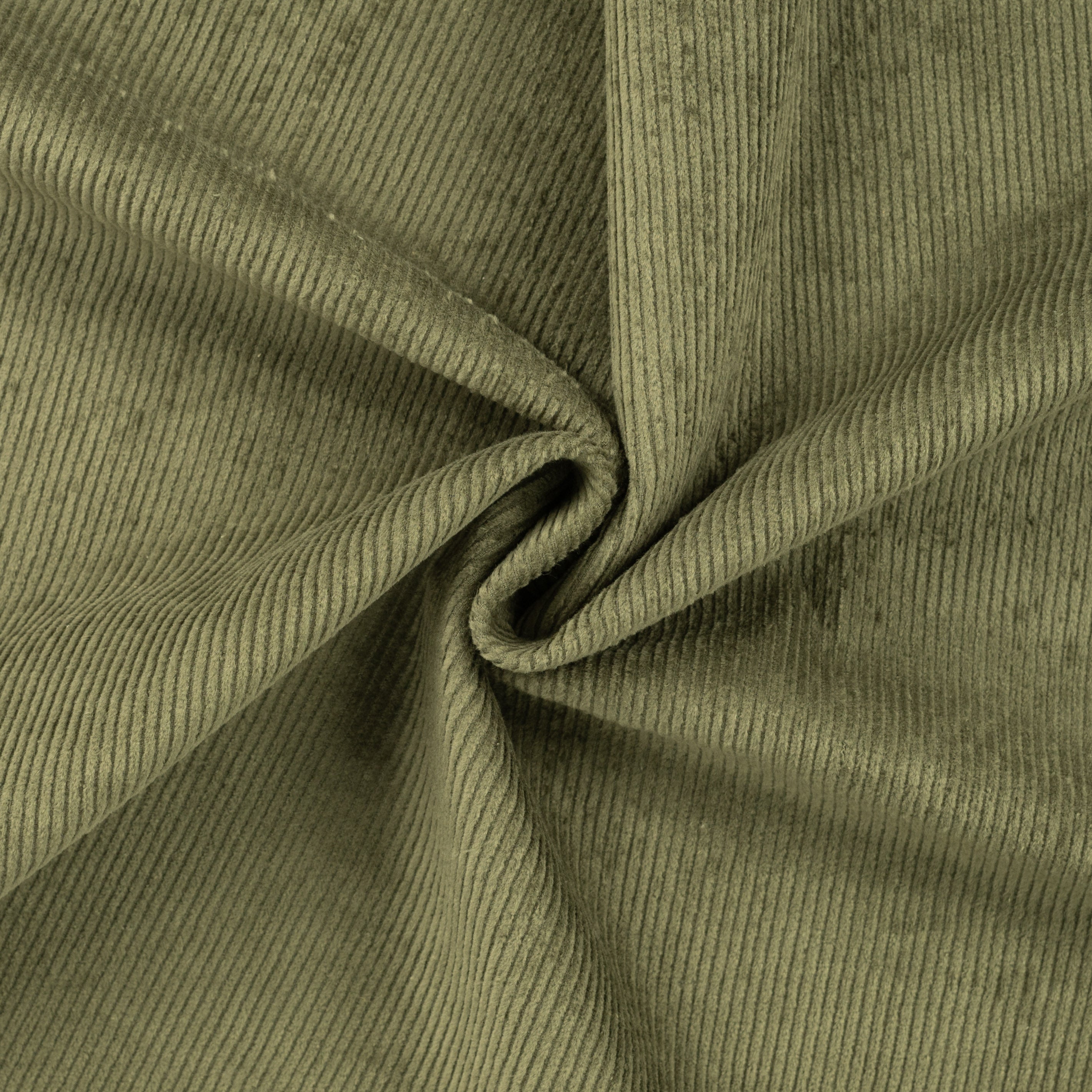 Washed Corduroy in Army Green