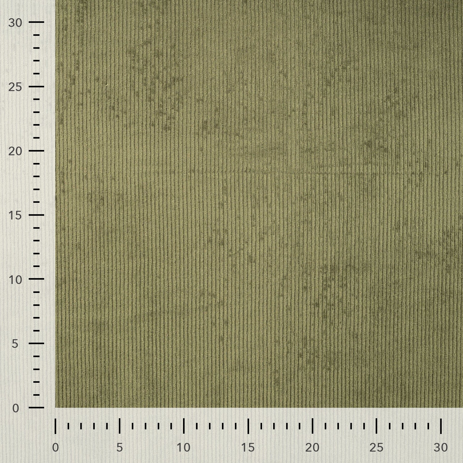 REMNANT 1 Metre - Washed Corduroy in Army Green