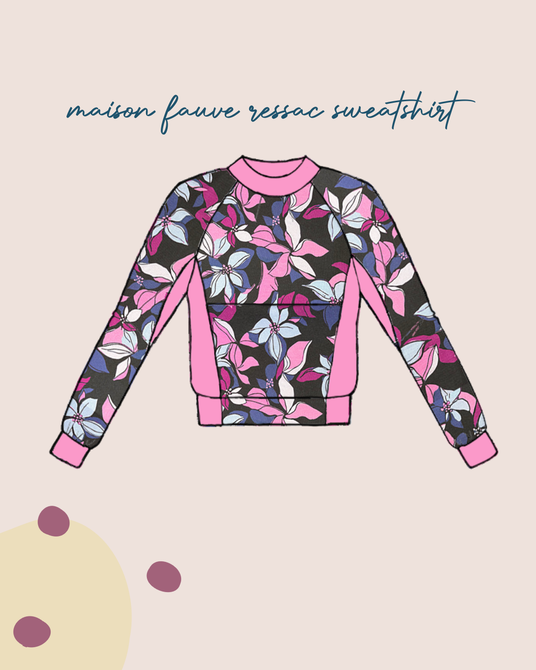Sewing Kit - RESSAC Sweater with pattern - Multiple Colour & Print Options