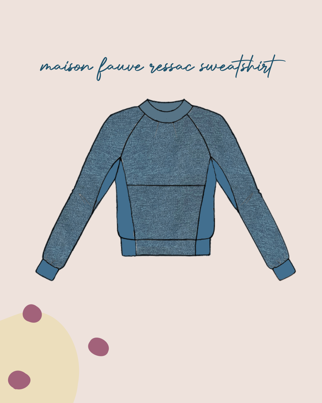 Sewing Kit - RESSAC Sweater WITH pattern - Multiple Colour & Print Options