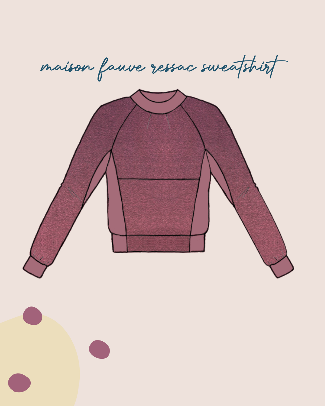 Sewing Kit - RESSAC Sweater WITH pattern - Multiple Colour & Print Options