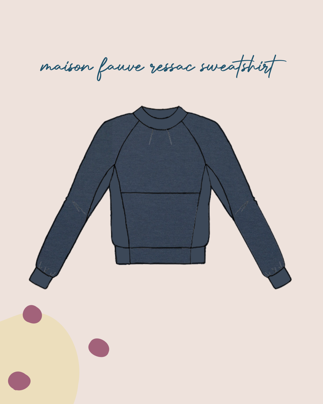 Sewing Kit - RESSAC Sweater with pattern - Multiple Colour & Print Options