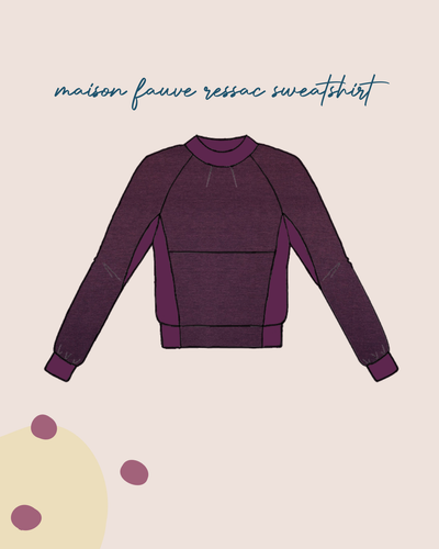 Sewing Kit - RESSAC Sweater WITH pattern - Multiple Colour & Print Options