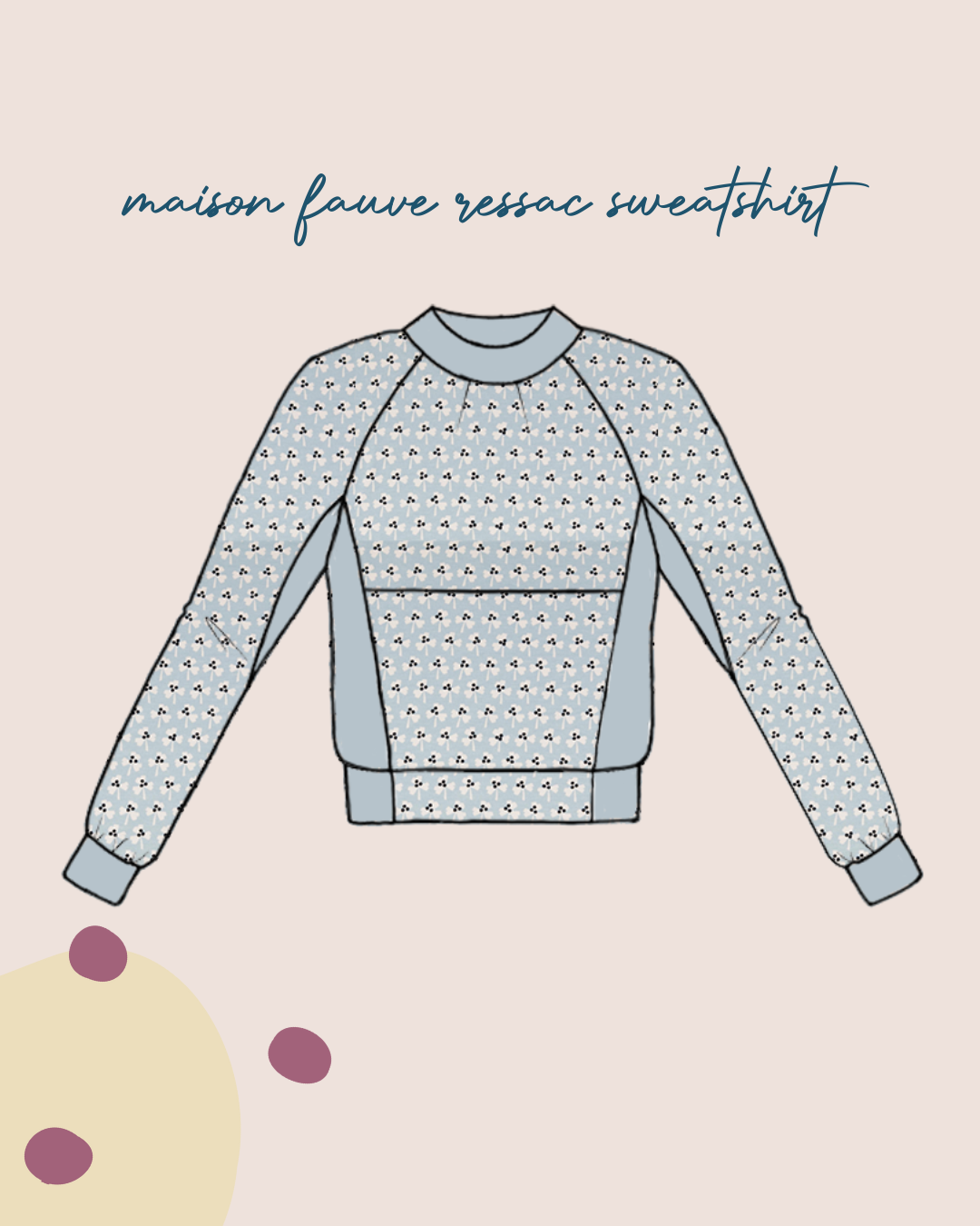 Sewing Kit - RESSAC Sweater with pattern - Multiple Colour & Print Options