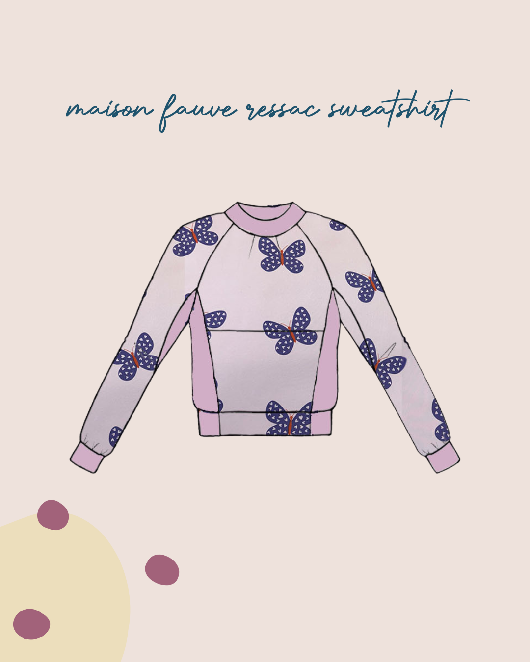 Sewing Kit - RESSAC Sweater WITH pattern - Multiple Colour & Print Options