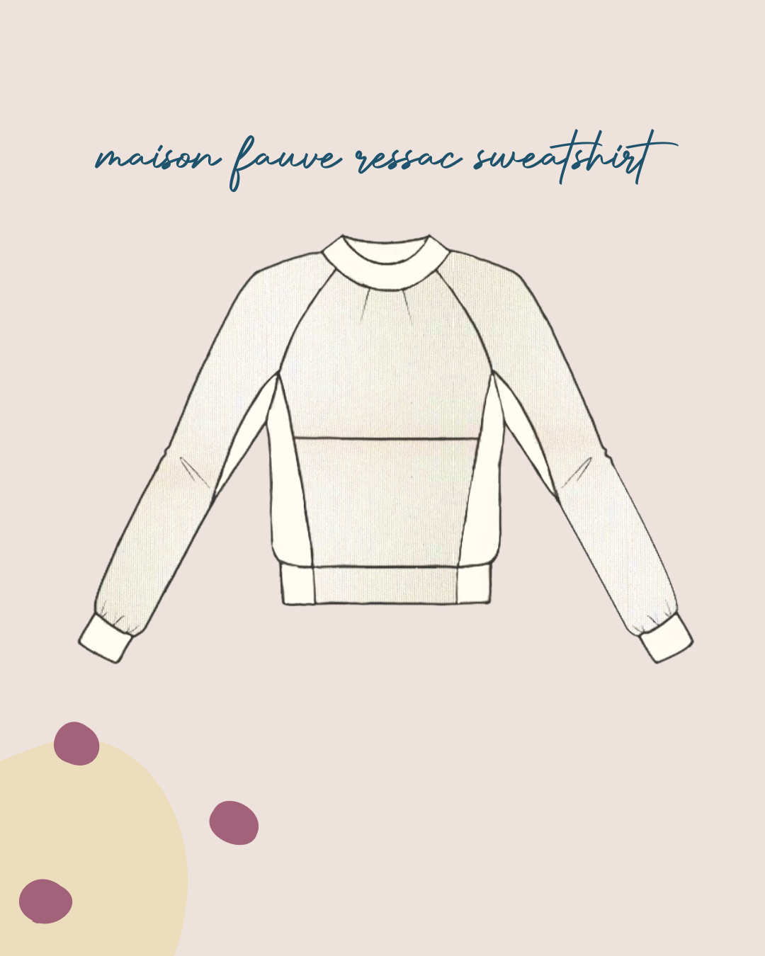 Sewing Kit - RESSAC Sweater with pattern - Multiple Colour & Print Options