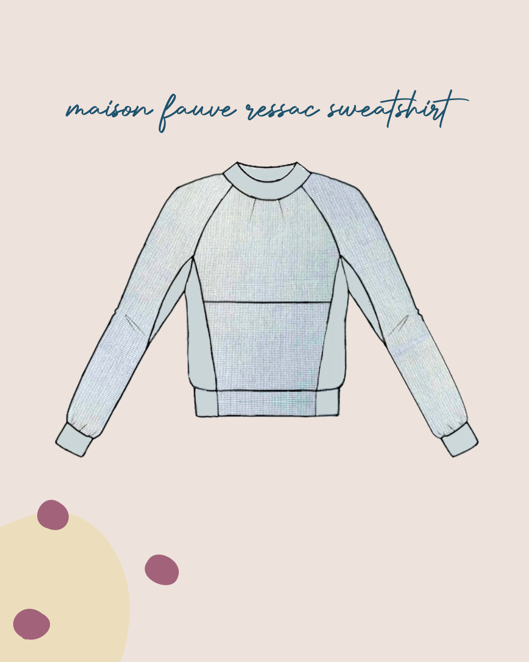 Sewing Kit - Fabric & Notions for RESSAC Sweater with NO pattern