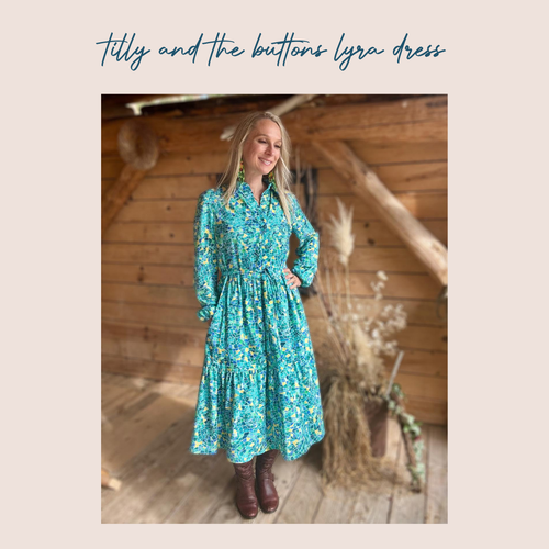 Sewing Kit - Lyra Shirt Dress in Mosaics Viscose (Multiple Colours)