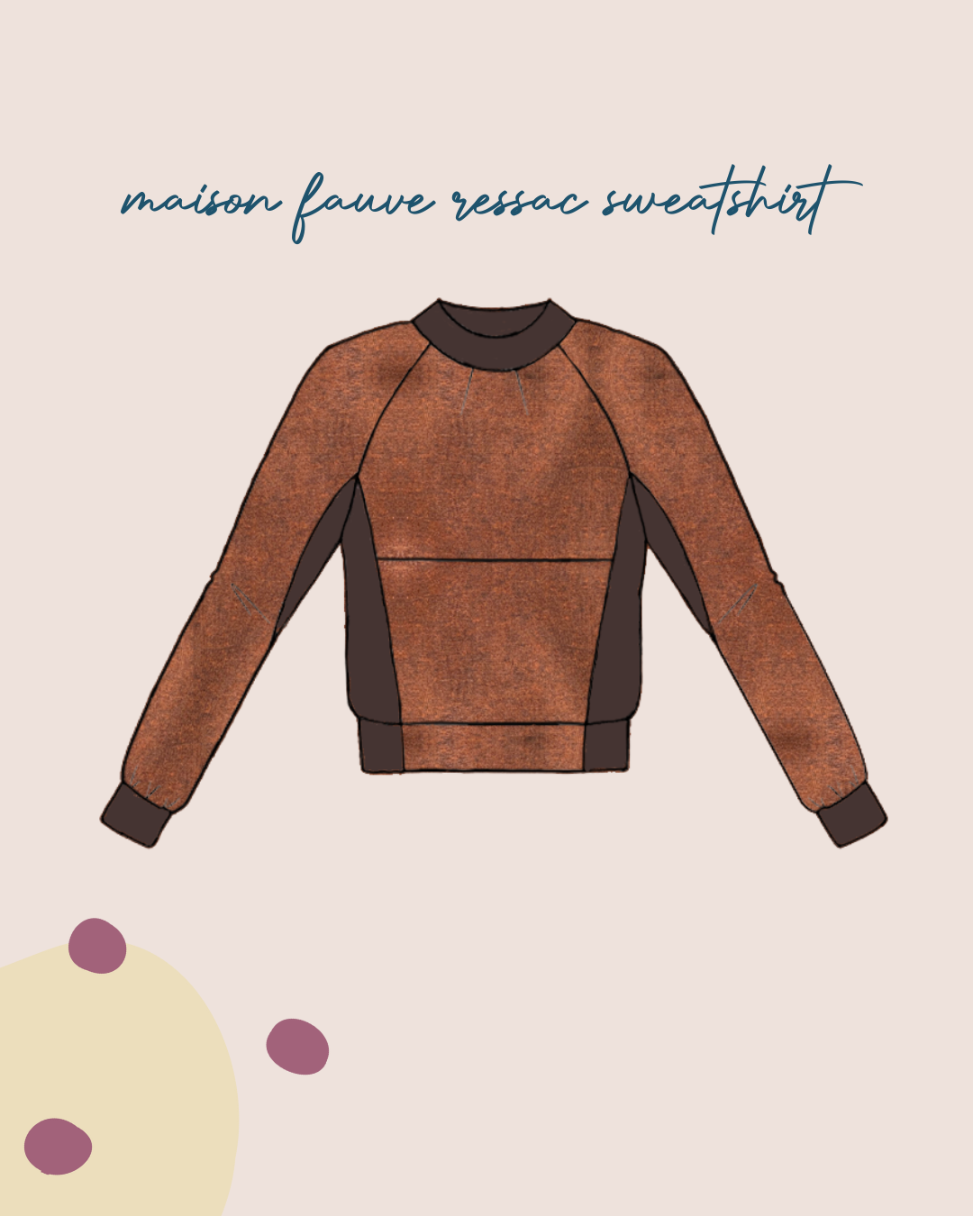 Sewing Kit - RESSAC Sweater WITH pattern - Multiple Colour & Print Options