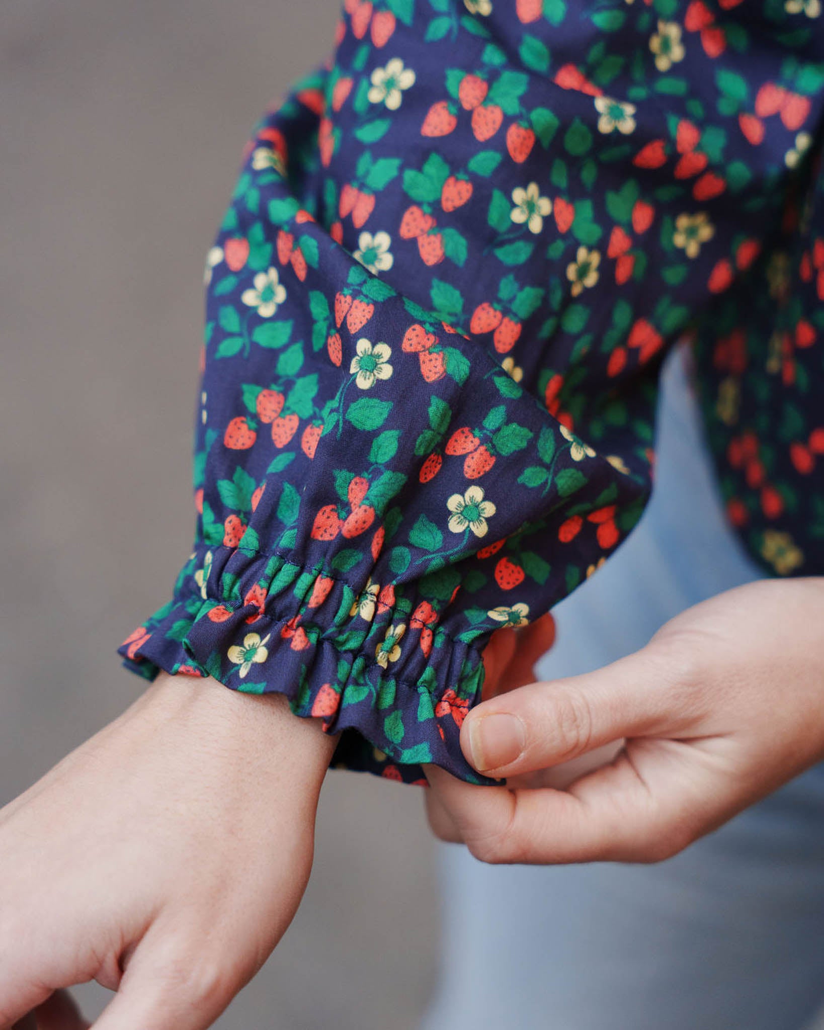 Lise Tailor - Strawberry Garden Cotton Sateen Fabric