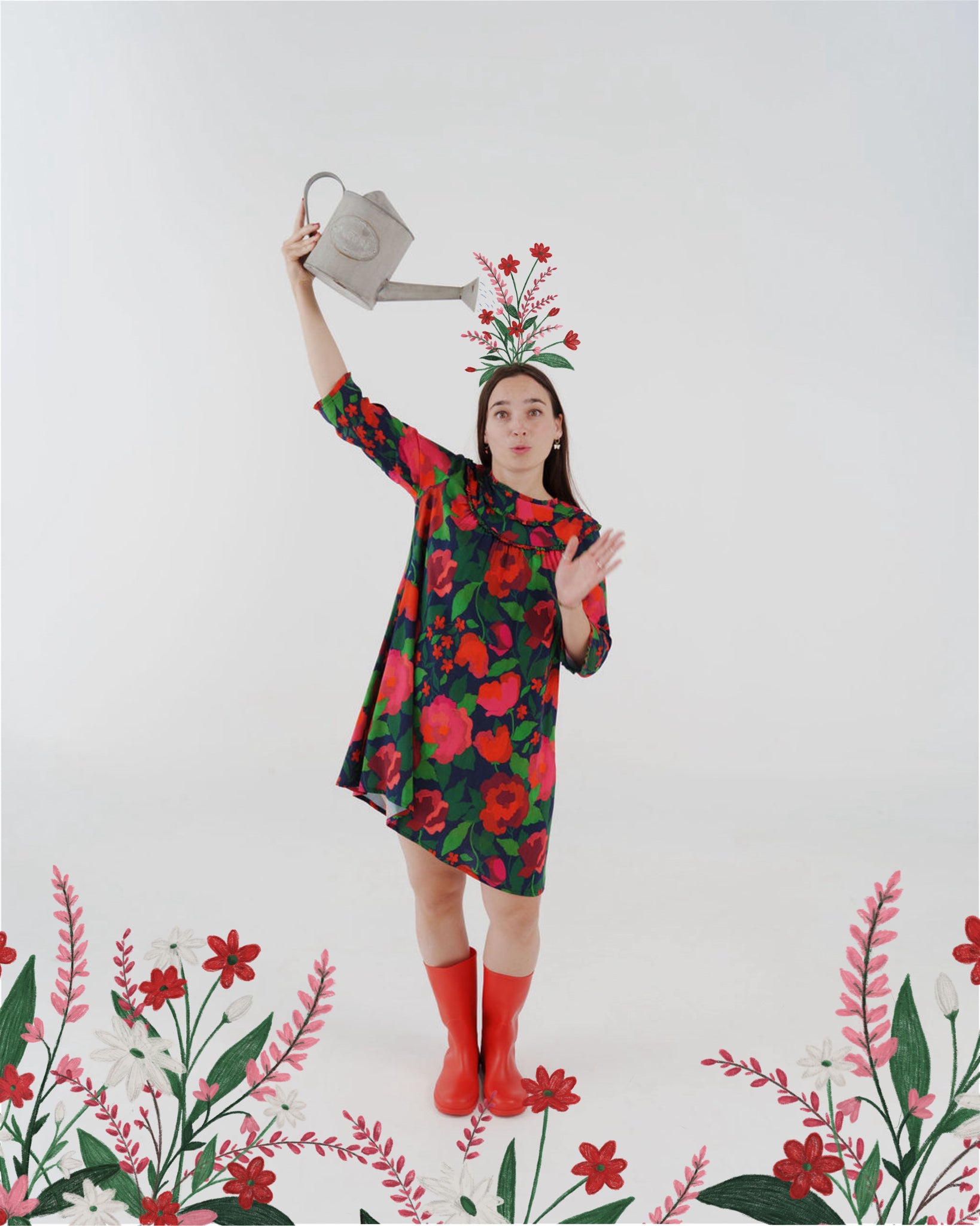 Lise Tailor - The Rose Garden Viscose Fabric with LENZING™ ECOVERO™ fibers