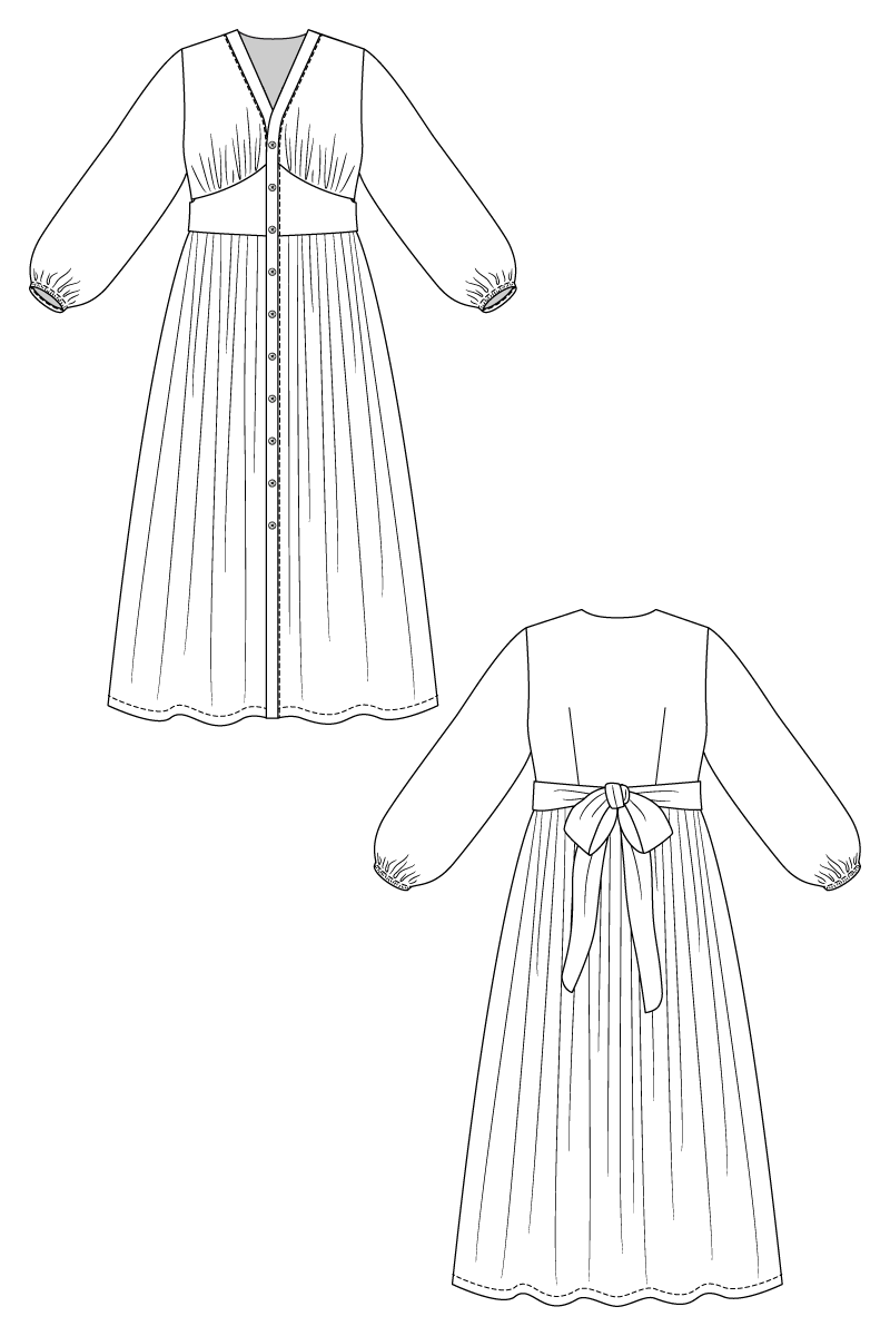 Named Clothing - OODI Gathered Midi Dress Pattern
