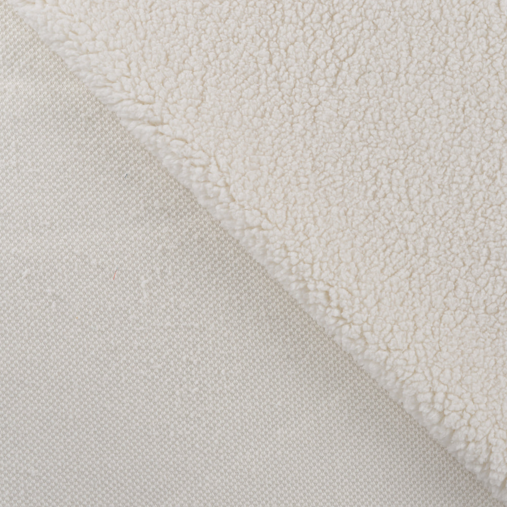 Soft Curly Fur Fabric in Off-White