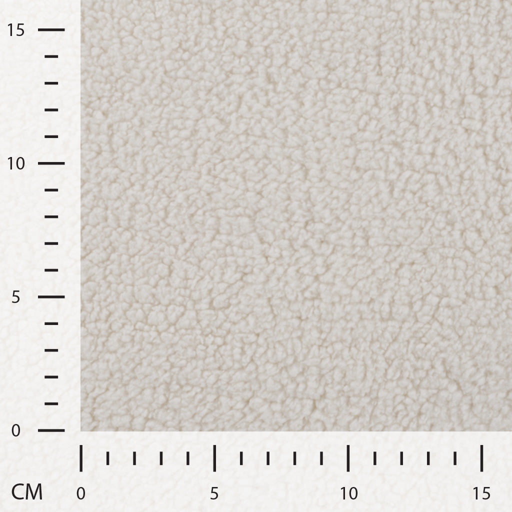Soft Curly Fur Fabric in Off-White