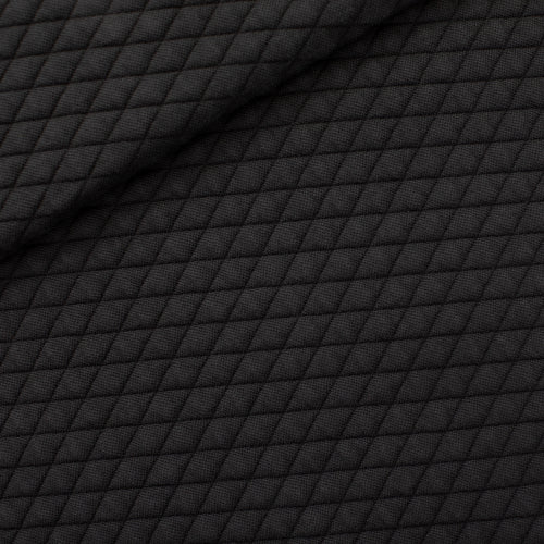 See You At Six - Black Quilted Piqué Knit Extra Wide