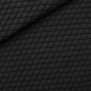 See You At Six - Black Quilted Piqué Knit Extra Wide