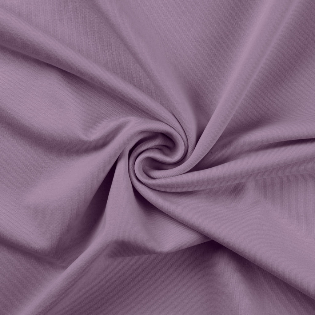 Lilac Plain Cotton French Terry