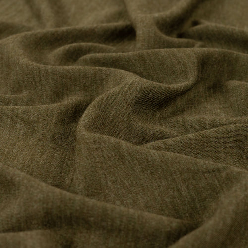 Pure Merino Wool Sweater Knit in Khaki Melange