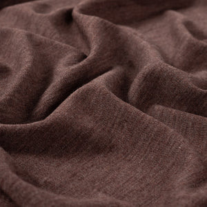 Pure Merino Wool Sweater Knit in Brown Melange