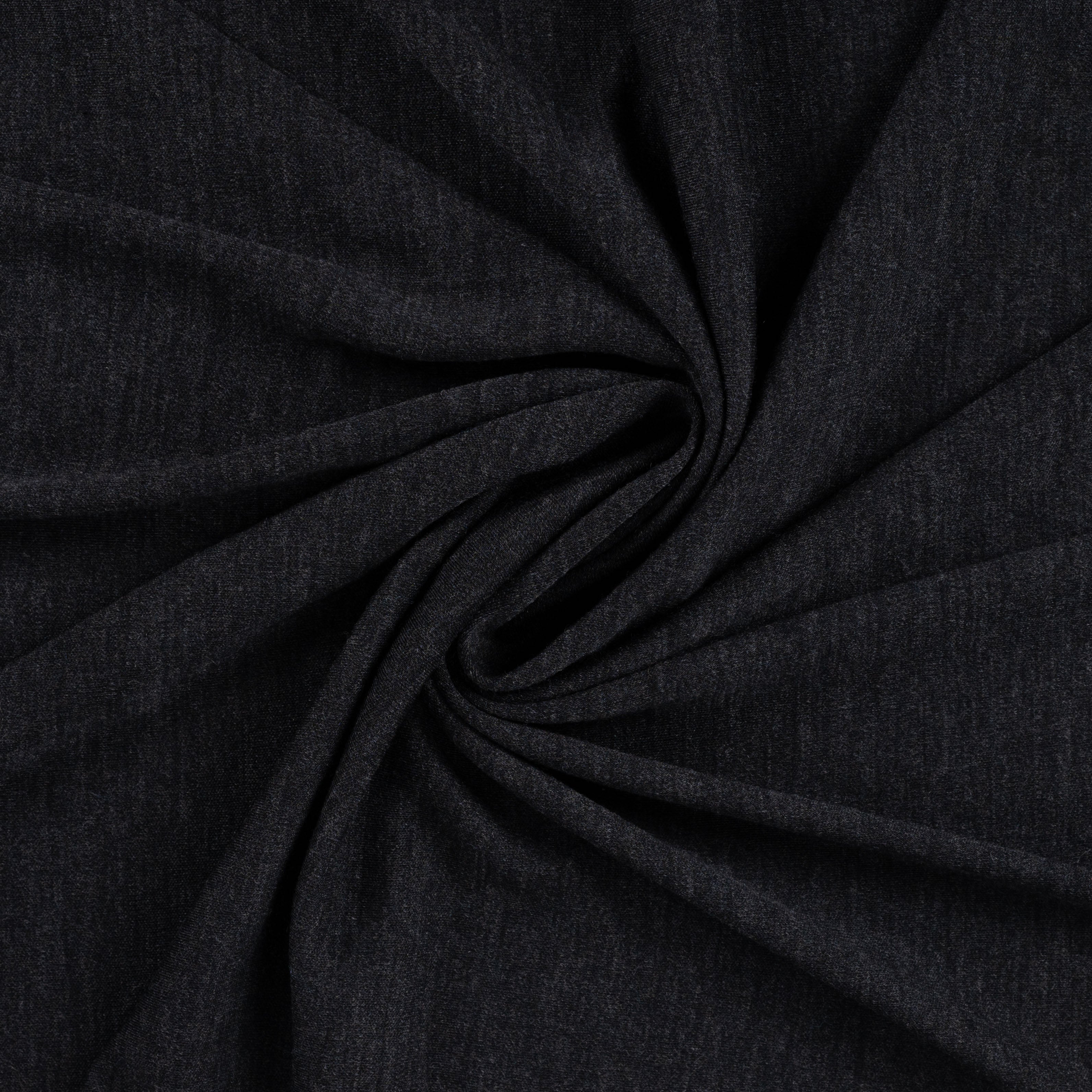 Pure Merino Wool Sweater Knit in Anthracite Melange