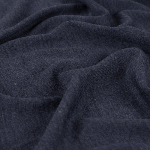 Pure Merino Wool Sweater Knit in Navy Melange