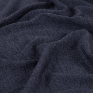 Pure Merino Wool Sweater Knit in Navy Melange