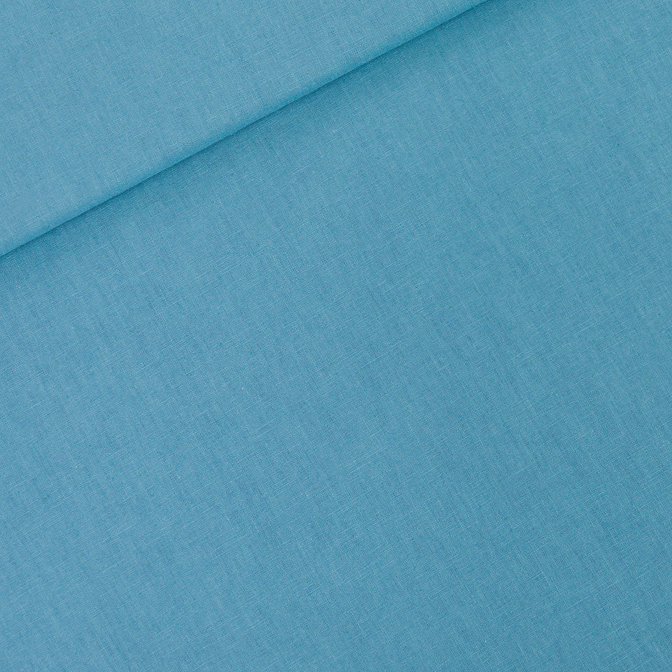 See You At Six - Niagara Blue Plain Linen Viscose Fabric