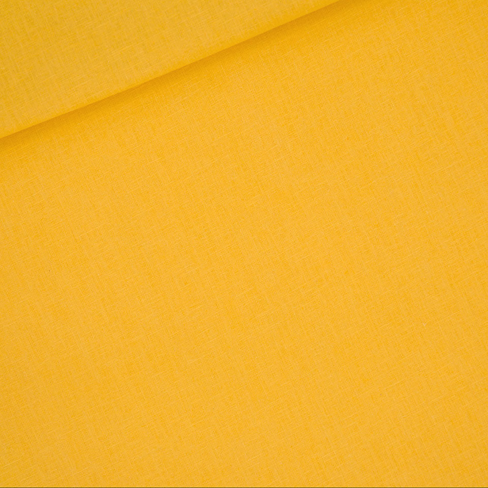 See You At Six - Balloon Yellow Plain Linen Viscose Fabric
