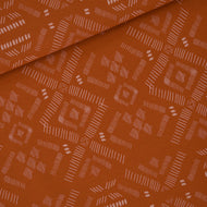 See You At Six - Pattern Stripes in Autumnal Brown French Terry