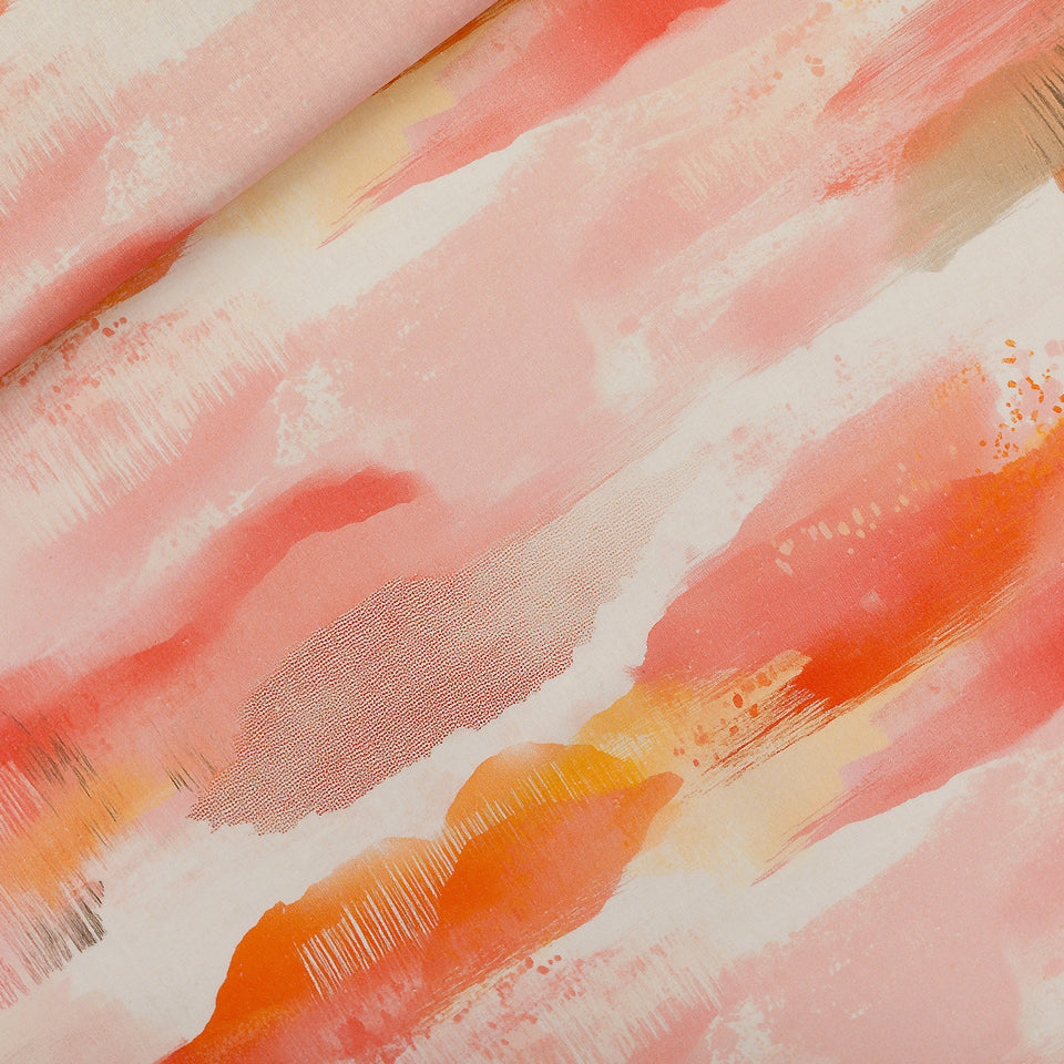 See You At Six - Ember Horizon Linen Viscose Fabric