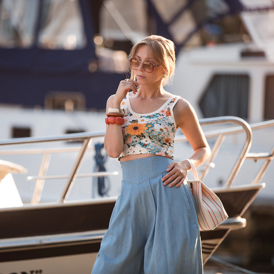 See You At Six - Flower Painting French Terry