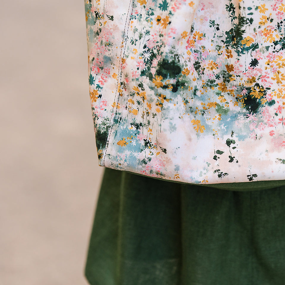 See You At Six - Garden Sky Cotton Canvas Gabardine Twill