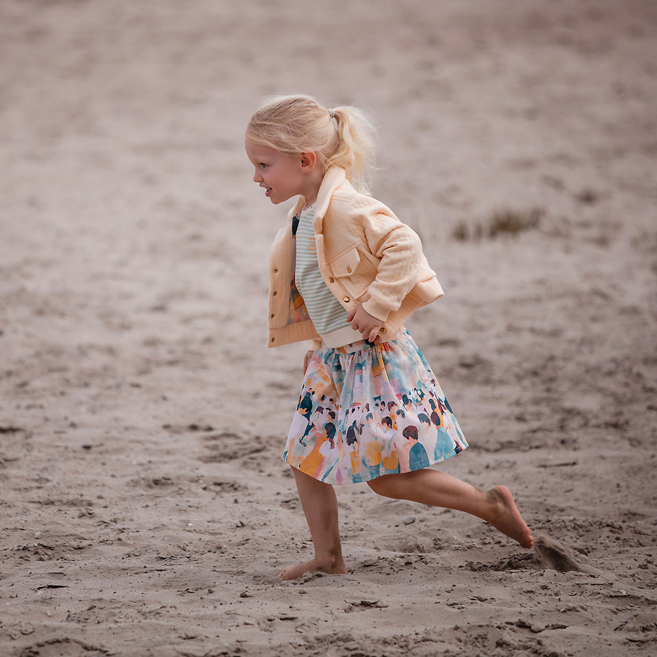 See You At Six - Horizontals 05 in Whisper Beige French Terry