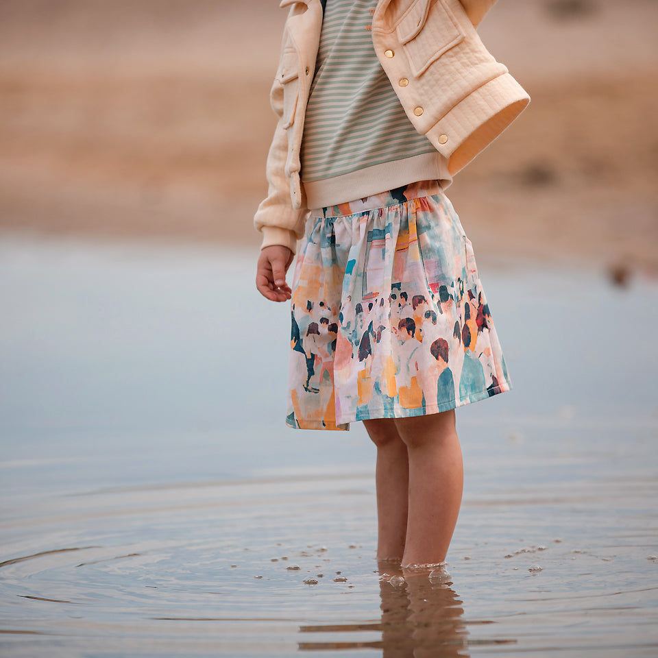 See You At Six - Horizontals 05 in Whisper Beige French Terry