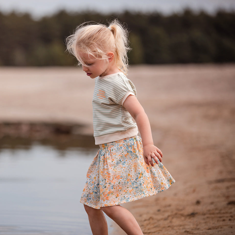 See You At Six - Horizontals 05 in Whisper Beige French Terry