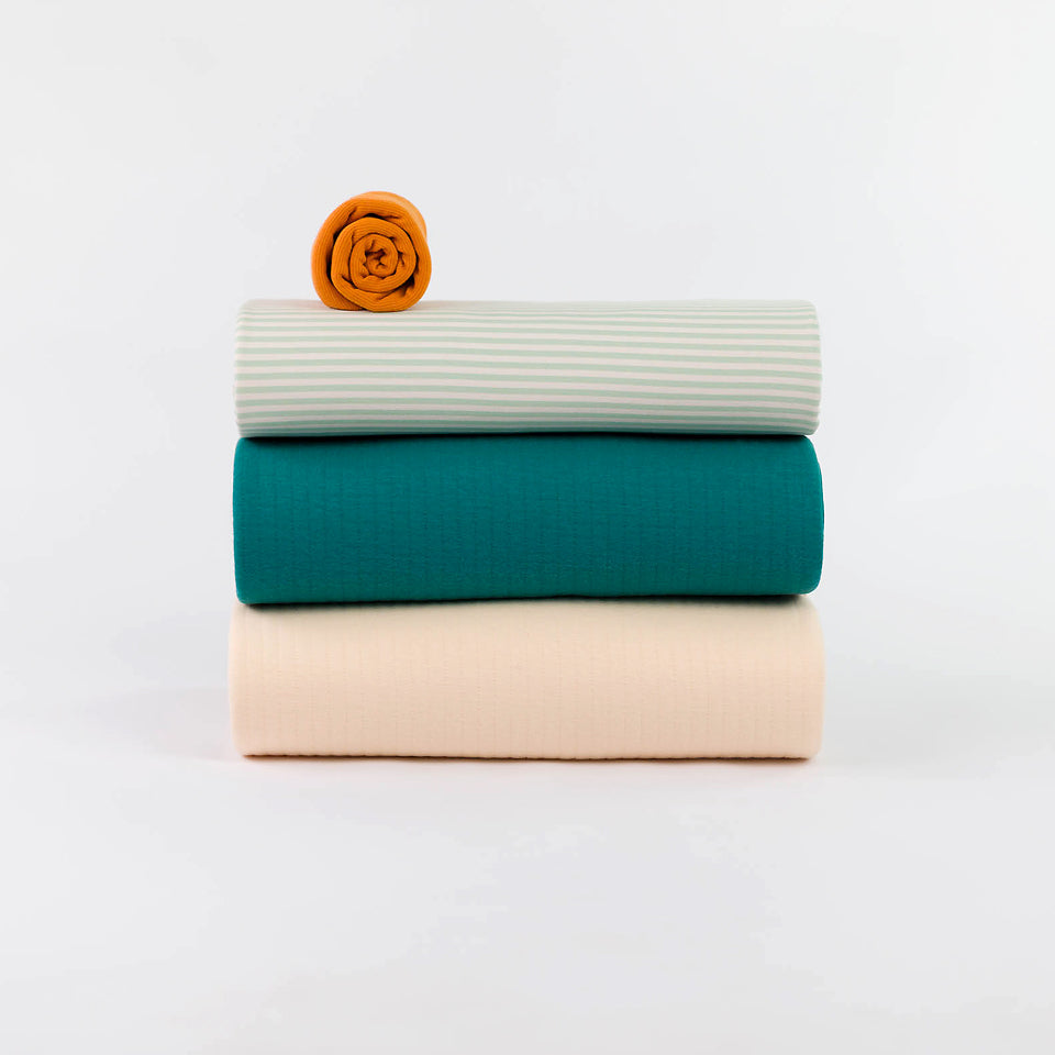 See You At Six - Horizontals 05 in Whisper Beige French Terry