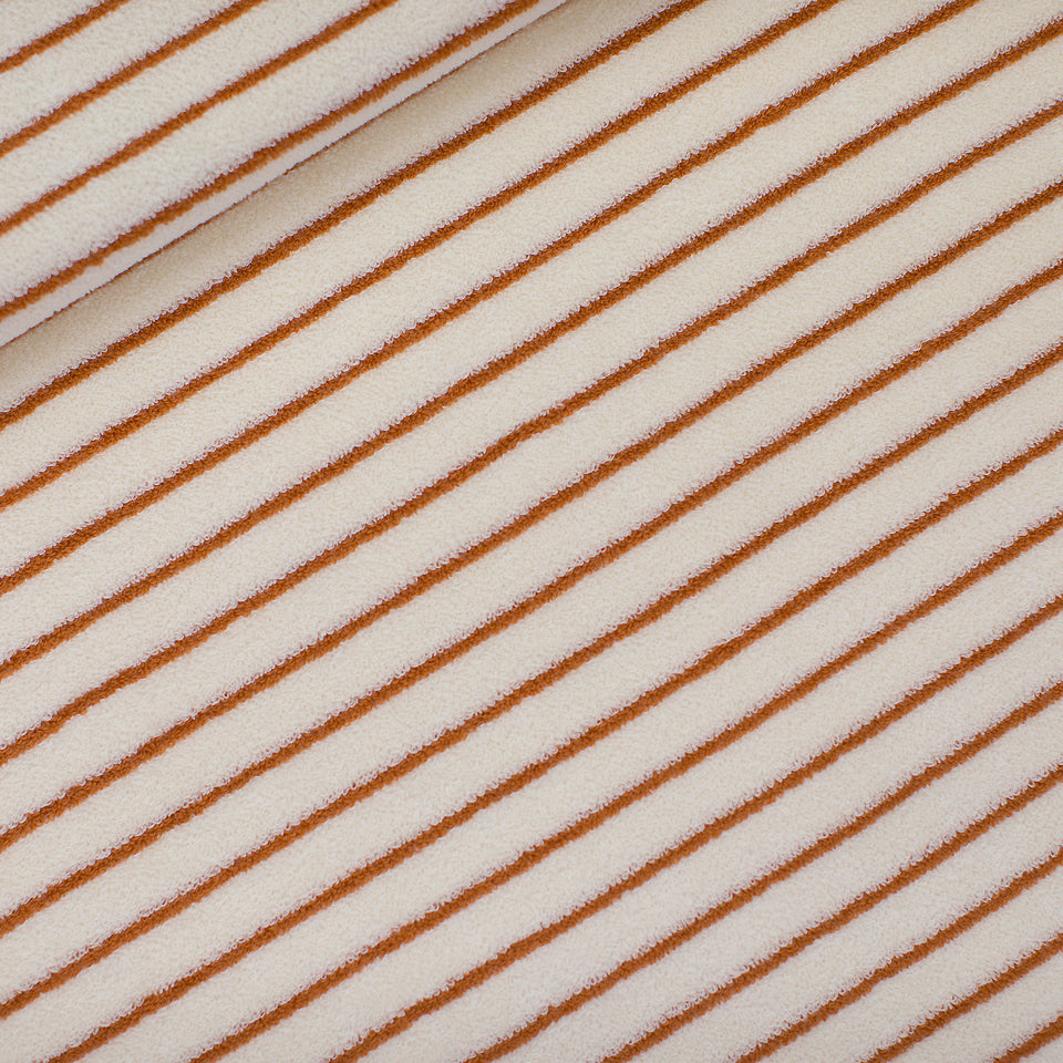 See You At Six - Horizontals in Papyrus Crème Sponge Terry Cloth Extra Wide