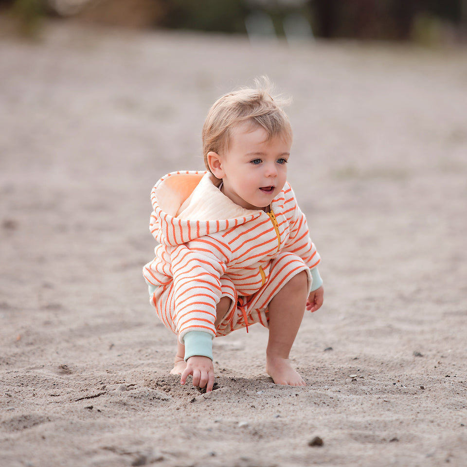 See You At Six - Horizontals in Whisper Beige Sponge Terry Cloth Extra Wide