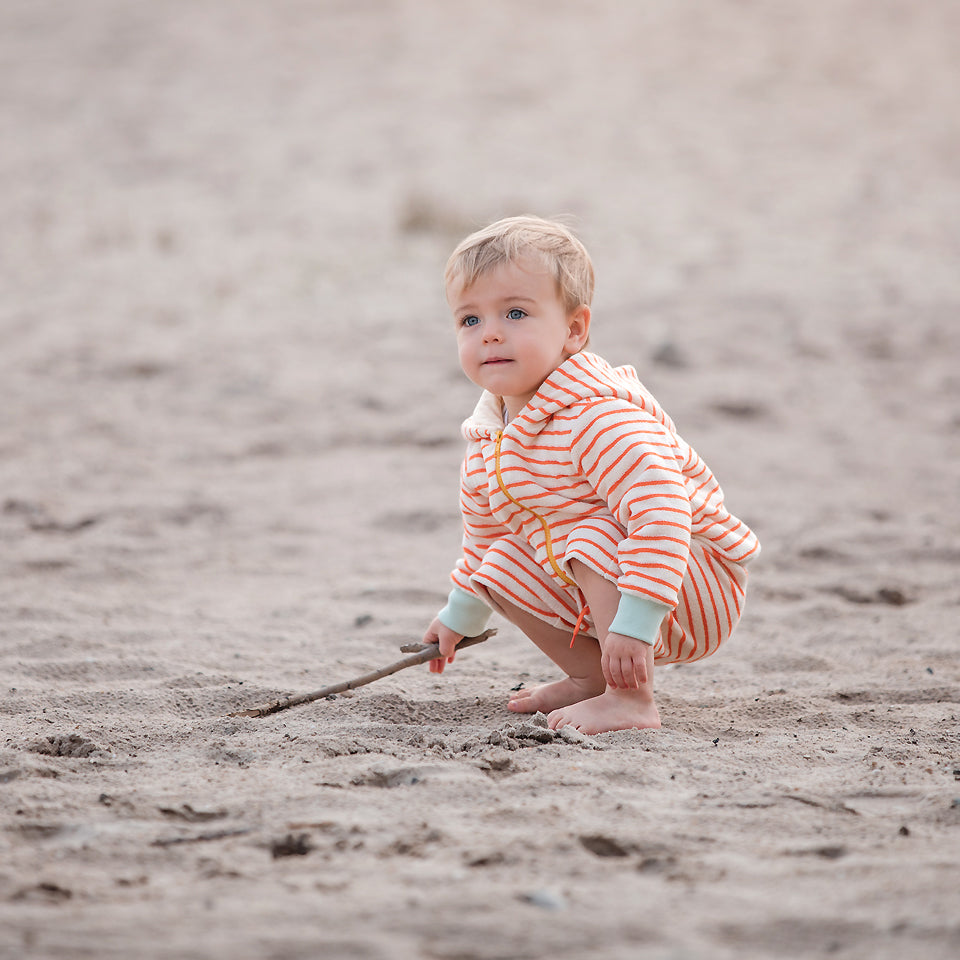 See You At Six - Horizontals in Whisper Beige Sponge Terry Cloth Extra Wide