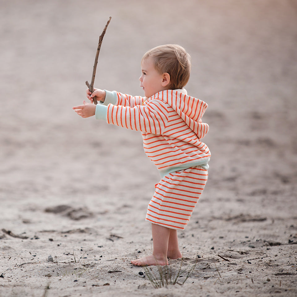 See You At Six - Horizontals in Whisper Beige Sponge Terry Cloth Extra Wide
