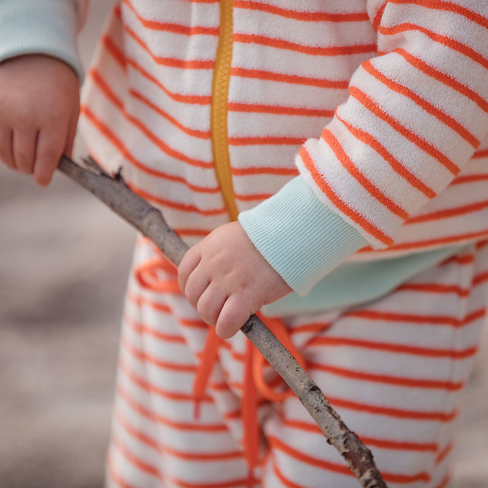 See You At Six - Horizontals in Whisper Beige Sponge Terry Cloth Extra Wide