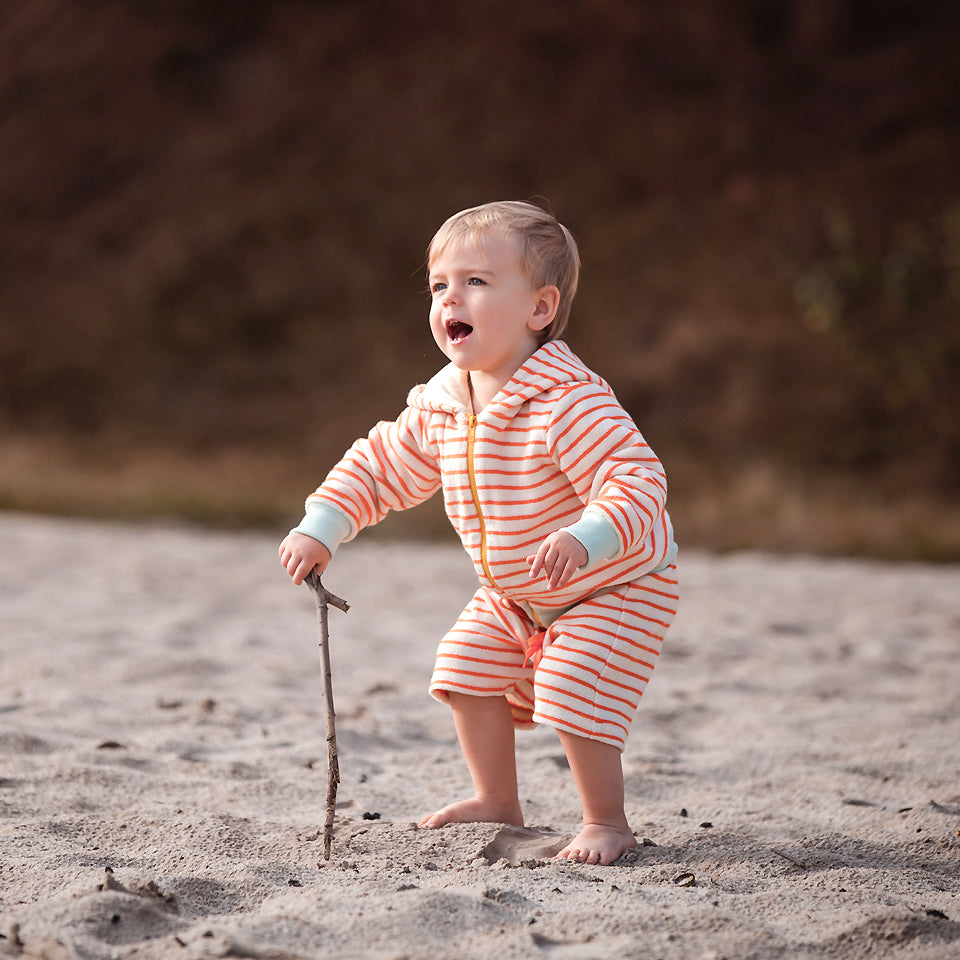 See You At Six - Horizontals in Whisper Beige Sponge Terry Cloth Extra Wide