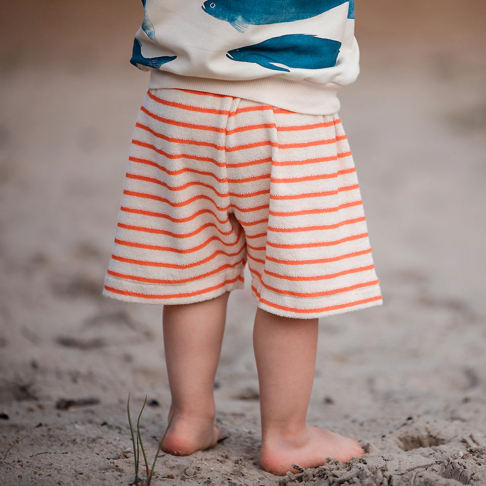 See You At Six - Horizontals in Whisper Beige Sponge Terry Cloth Extra Wide