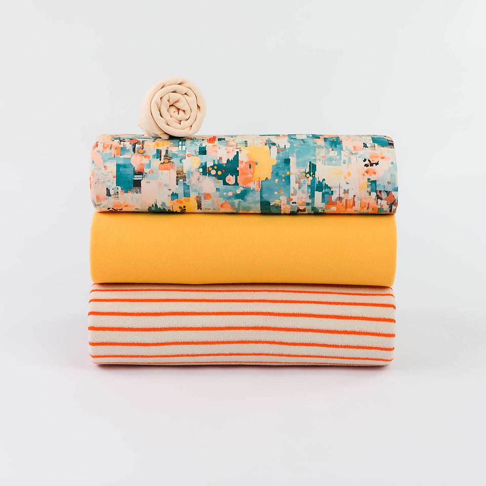 See You At Six - Horizontals in Whisper Beige Sponge Terry Cloth Extra Wide