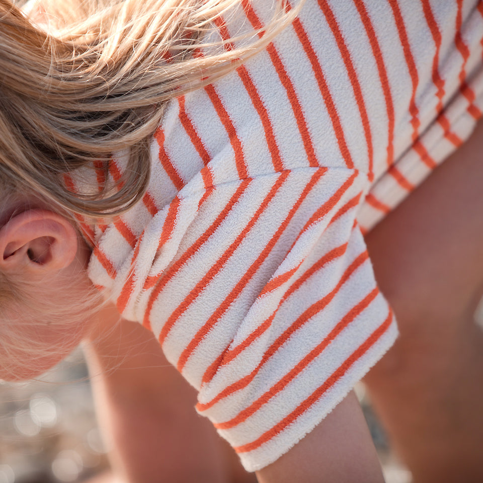 See You At Six - Horizontals in Whisper Beige Sponge Terry Cloth Extra Wide